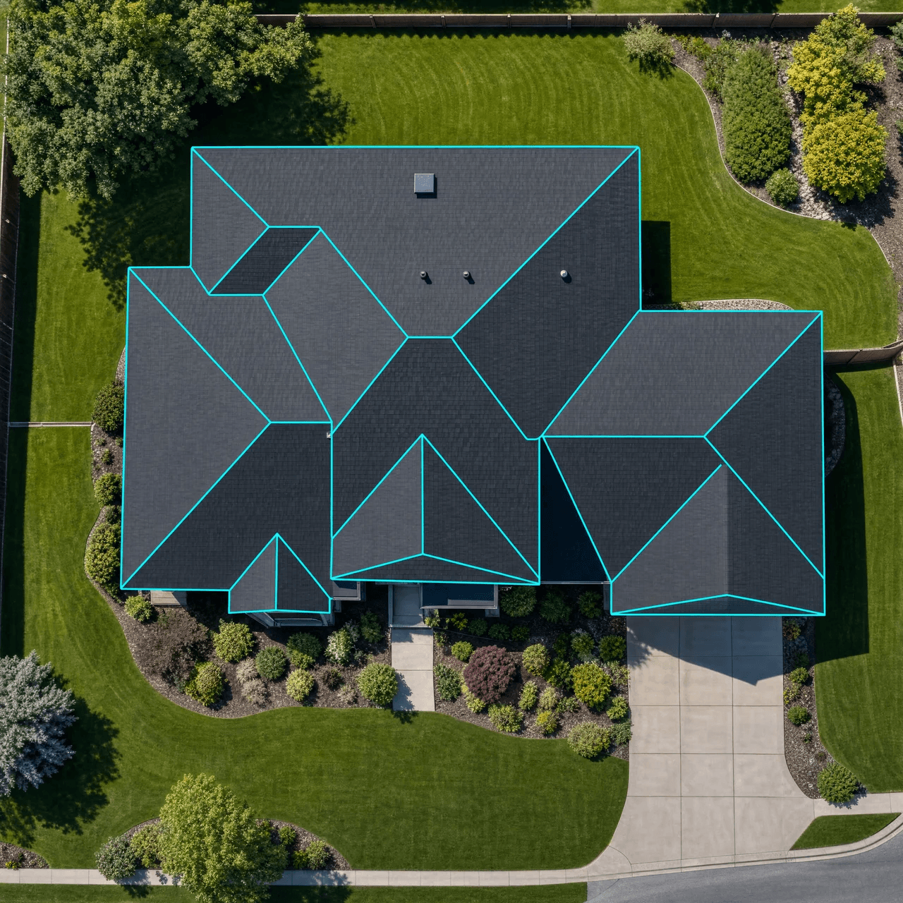 Measuring a roofline from a photo with QuickMeasure